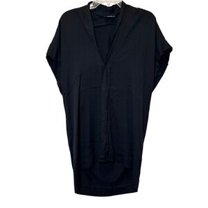 VICI Black Medium V Neck Kimono Sleeve Drapey Tunic Top Shirt